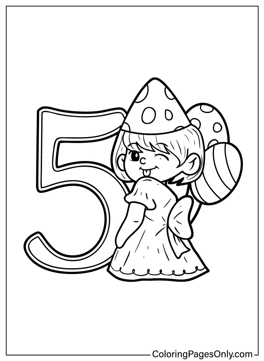 Number Coloring Page Free
