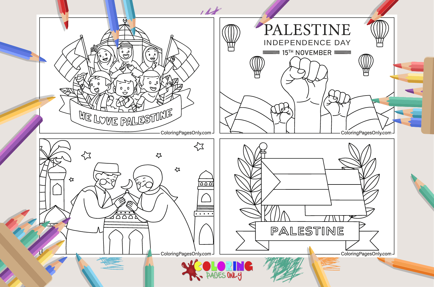 Palestine Coloring Page Avatar
