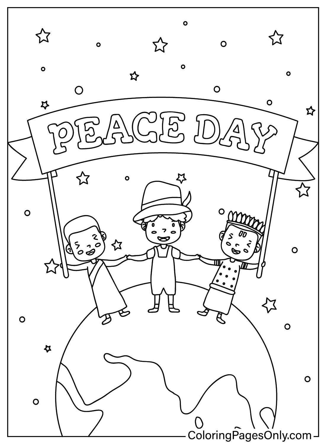 Page couleur du Jour de la Paix gratuite