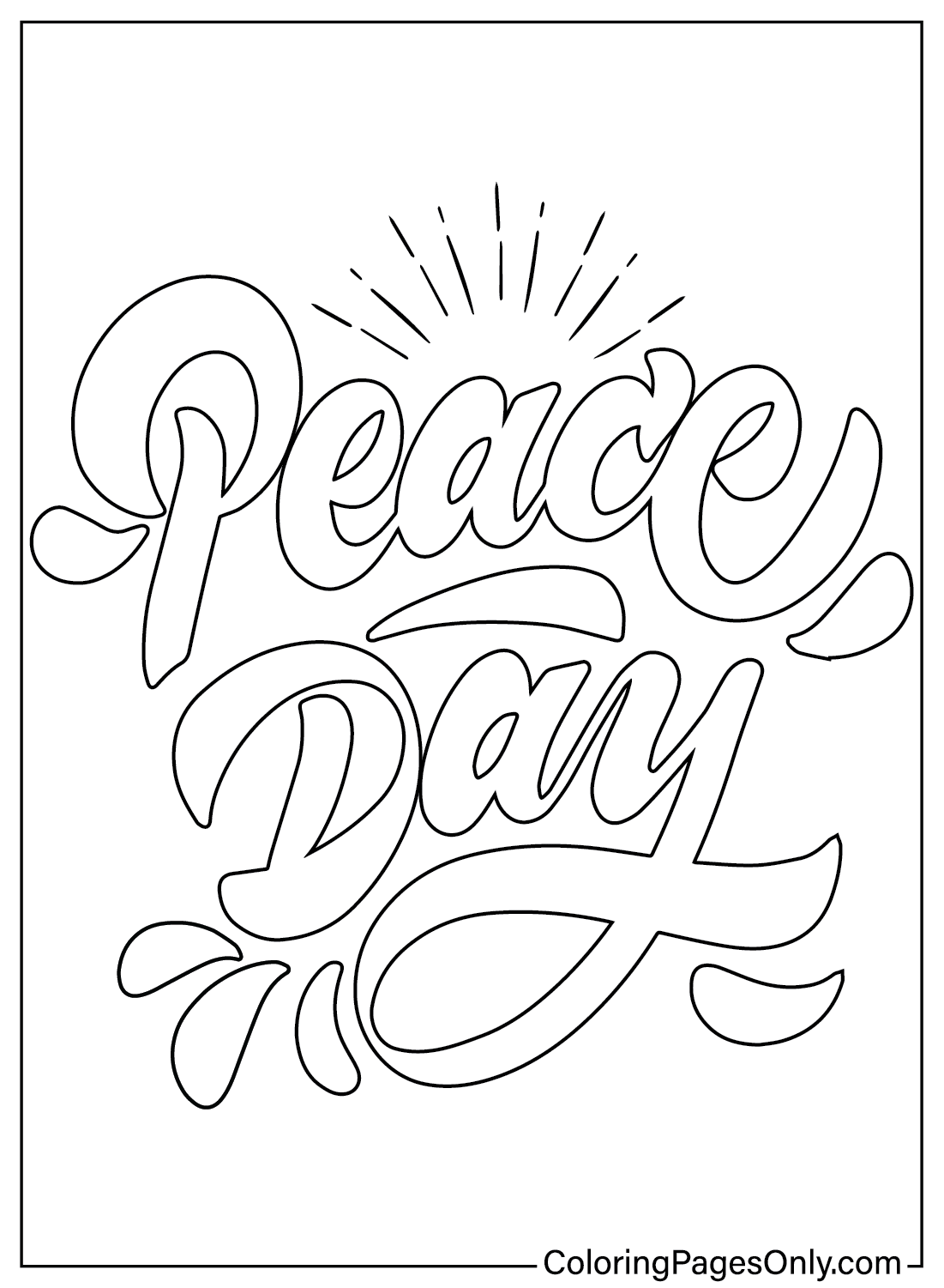 Peace Day Coloring Page