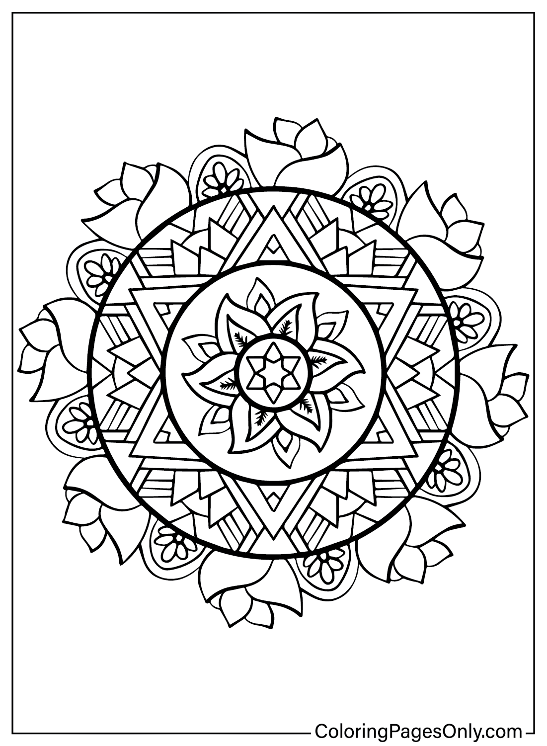 Pictures Rangoli Coloring Page from Rangoli