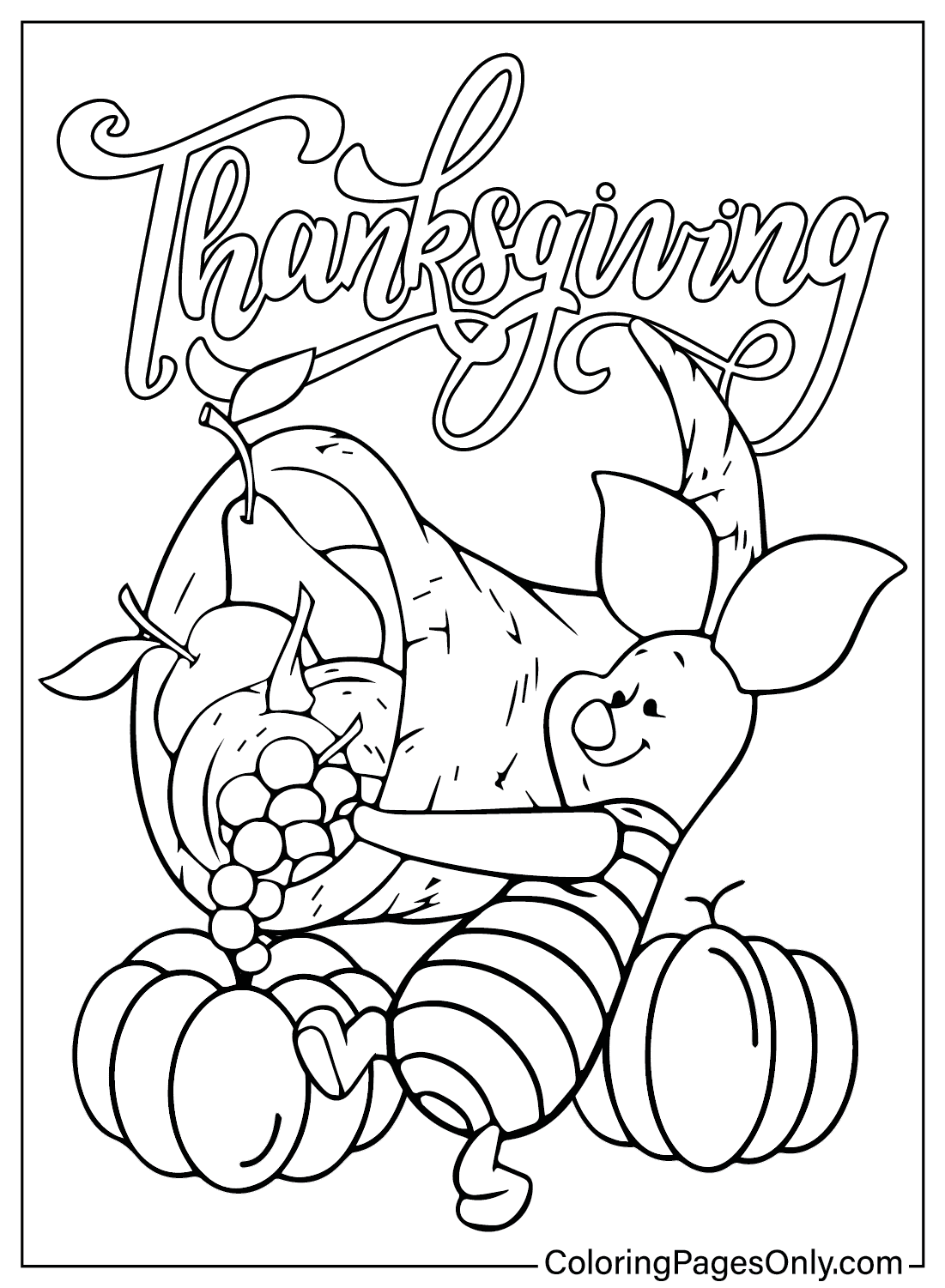Piglet Disney Thanksgiving Coloring Page Free Printable Coloring Pages Piglet Disney Thanksgiving Coloring Page Free Printable Coloring Pages