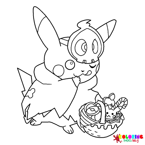 Pokemon Halloween Coloring Pages