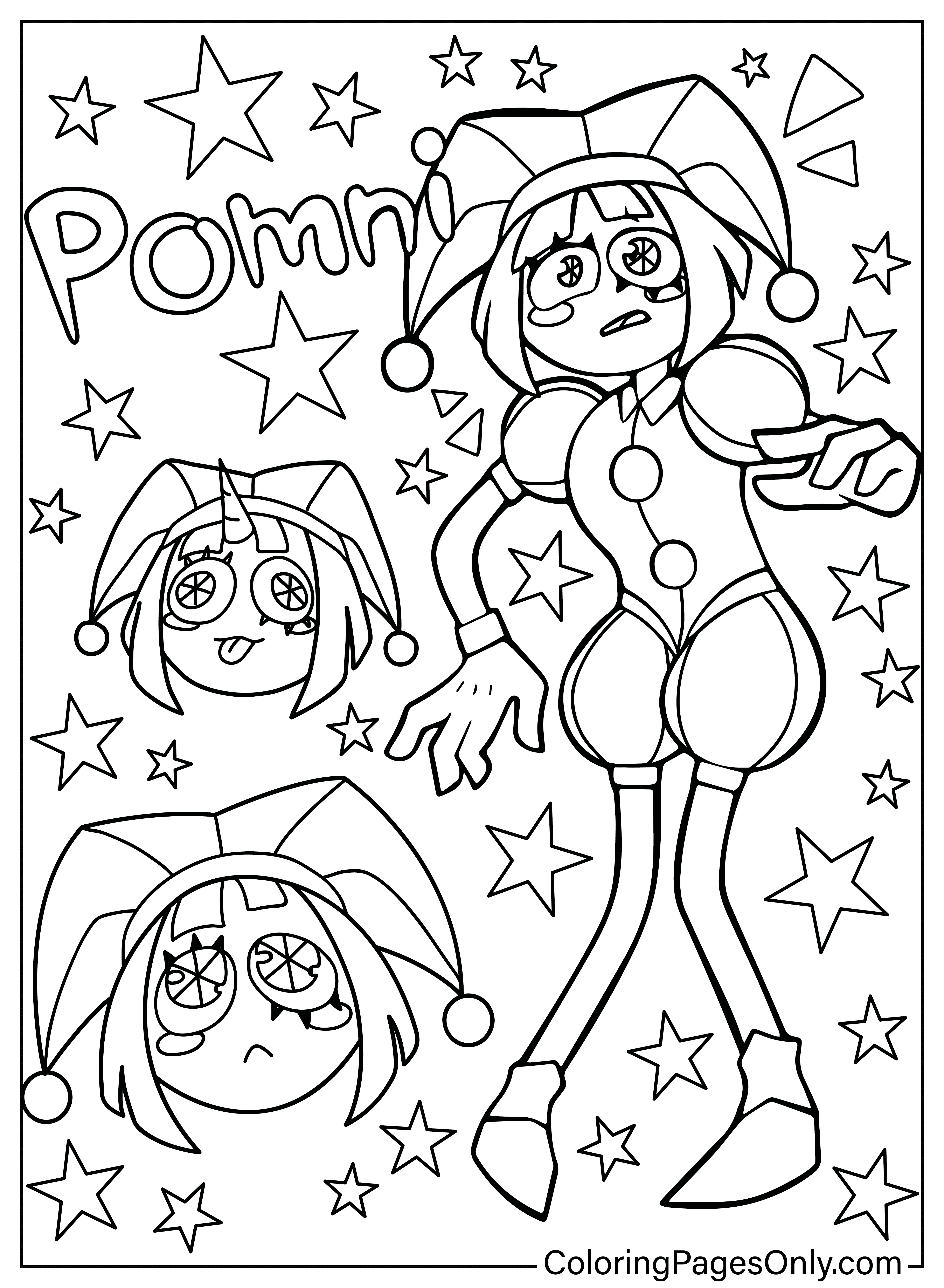 40 Pomni Coloring Pages Free Printable PDF Online Coloring