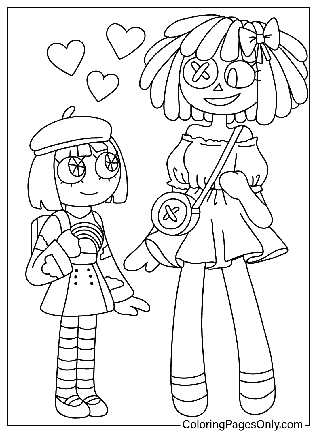 Pomni Coloring Page