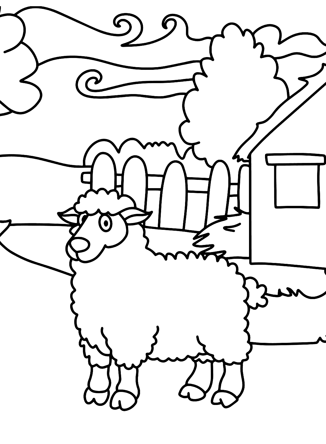 Stampa pecore fantastiche da colorare da pecore
