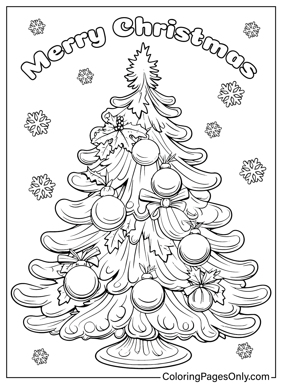 Printable Christmas Tree Coloring Pages Free Coloring Pages To Print