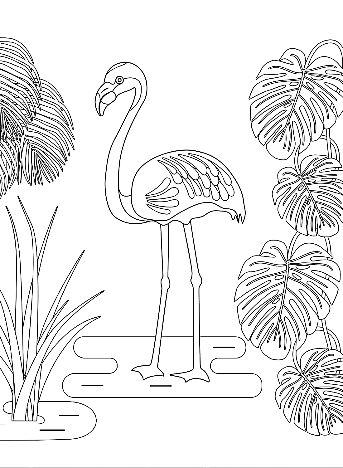 Printable Flamingo Sheet