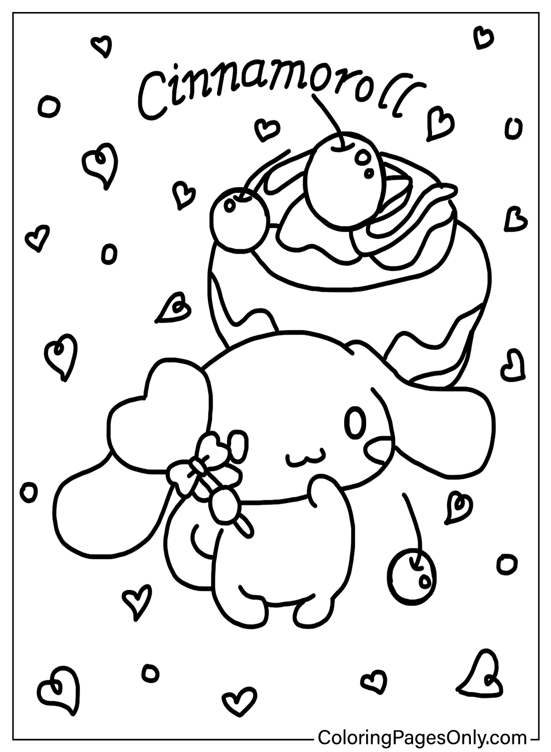 Colorazione Cinnamoroll gratuita stampabile da Cinnamoroll