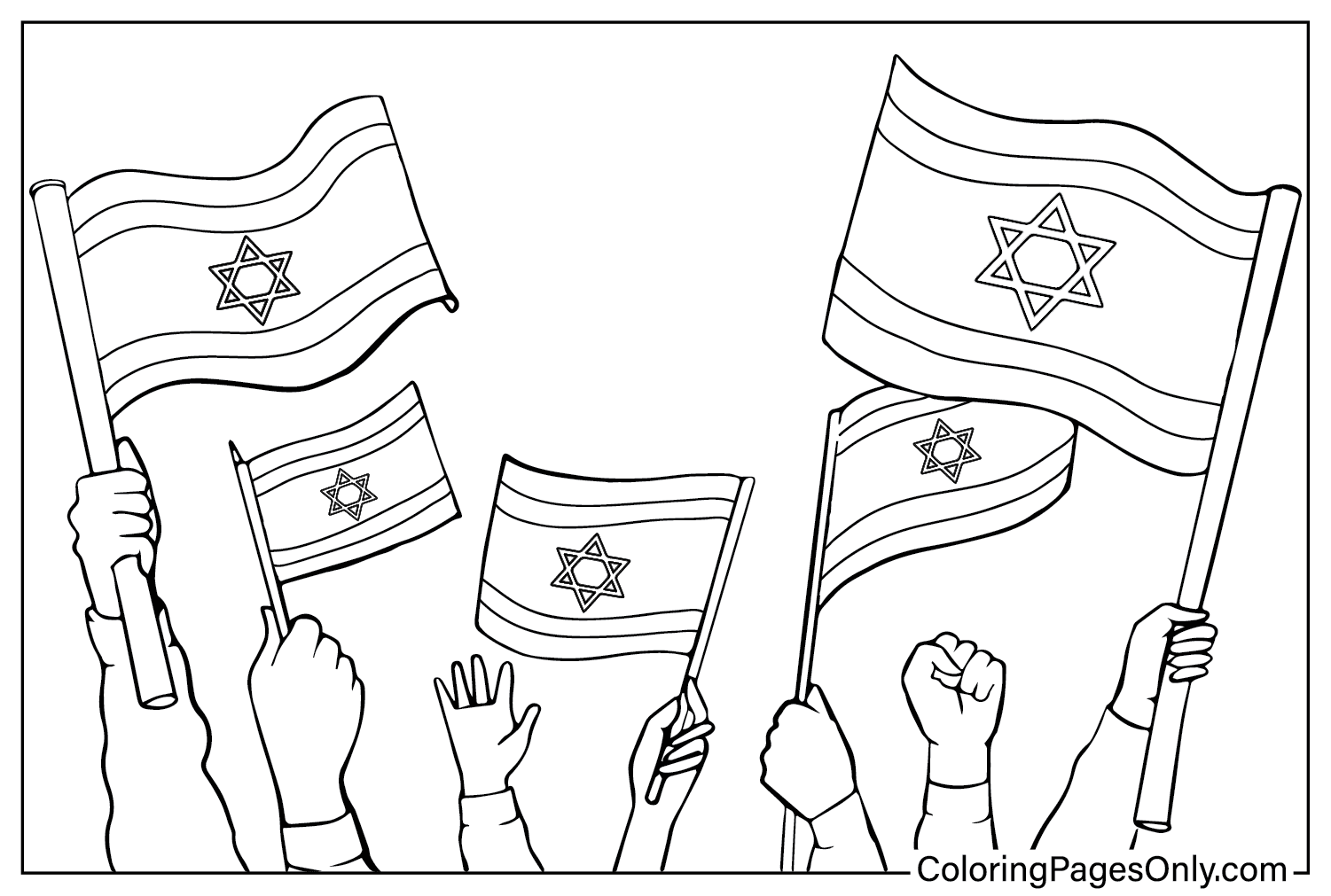 Printable Israel Coloring Page from Israel