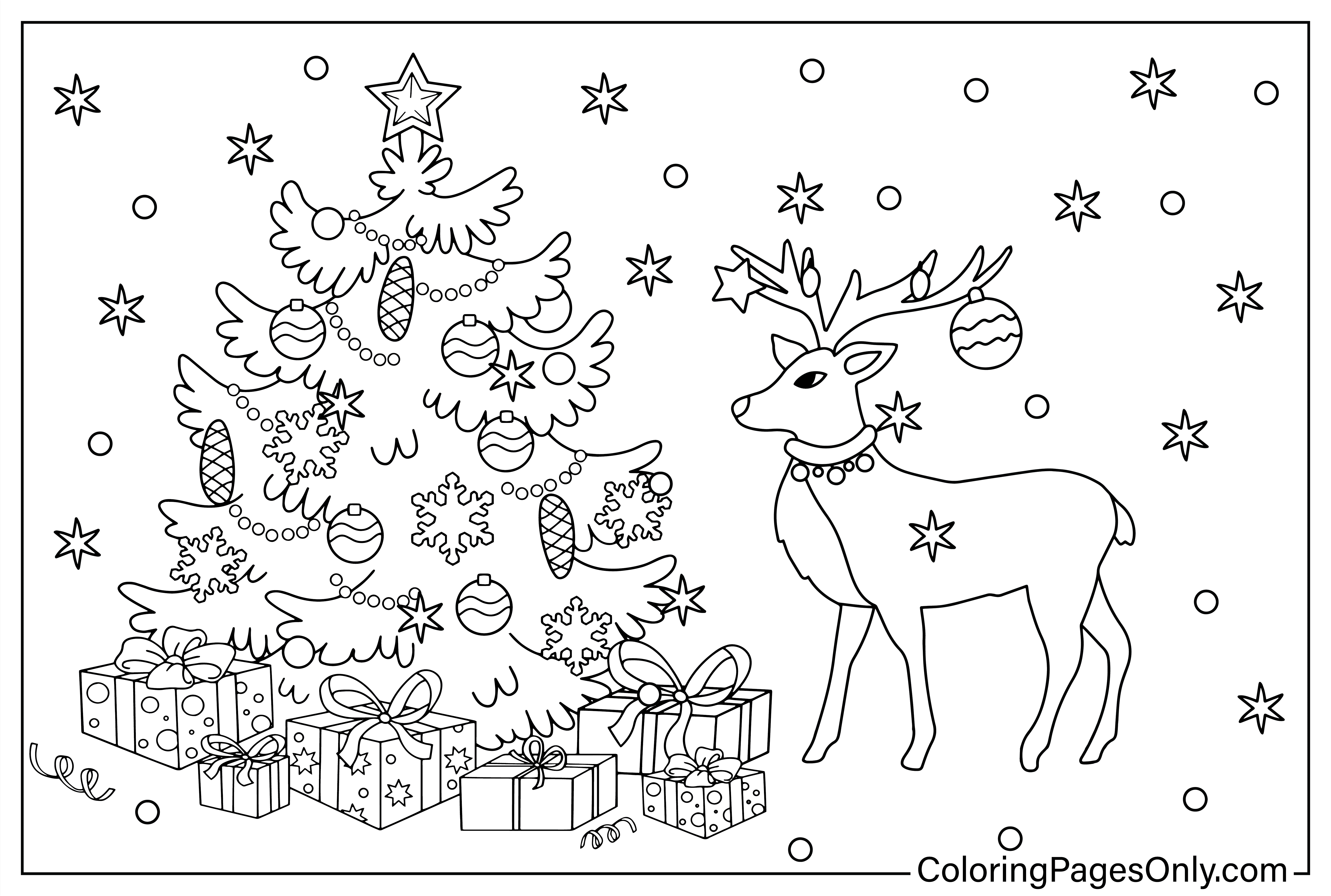 Printable Reindeer Coloring Page