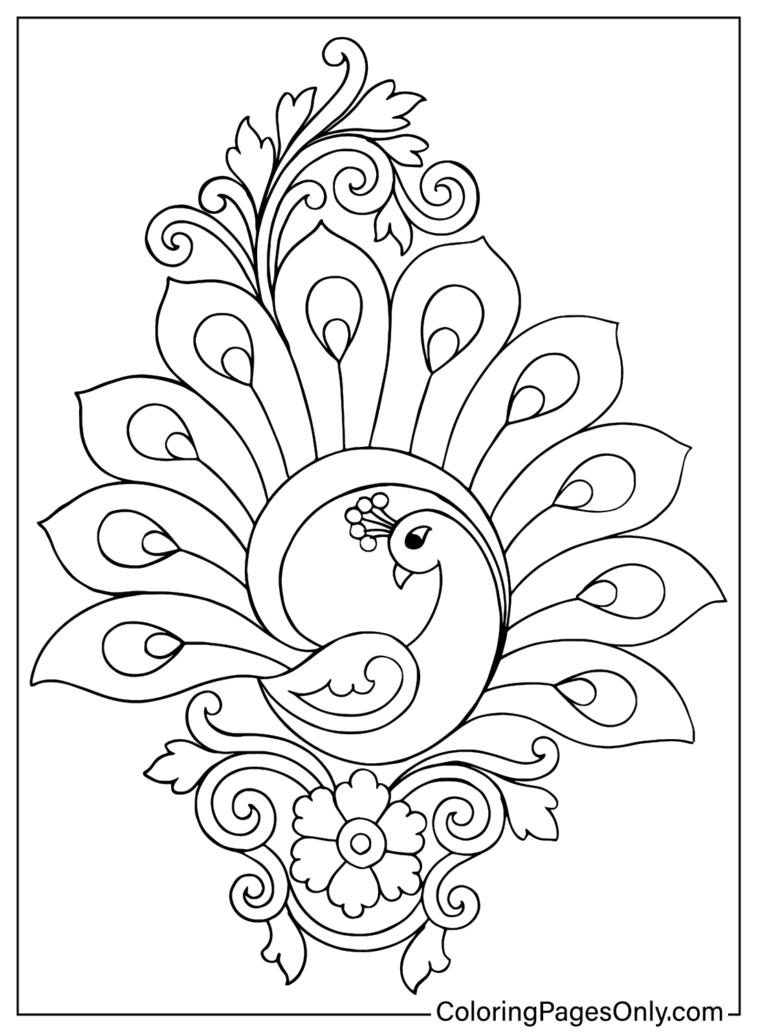 Rangoli Pictures Coloring Page