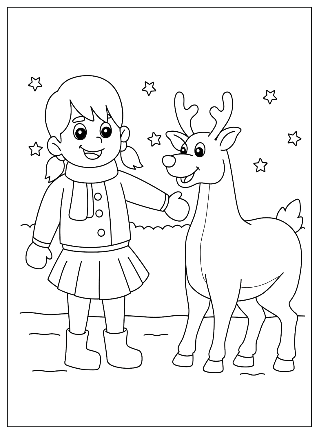 Desenhos para colorir de Rudolph para crianças de Rudolph