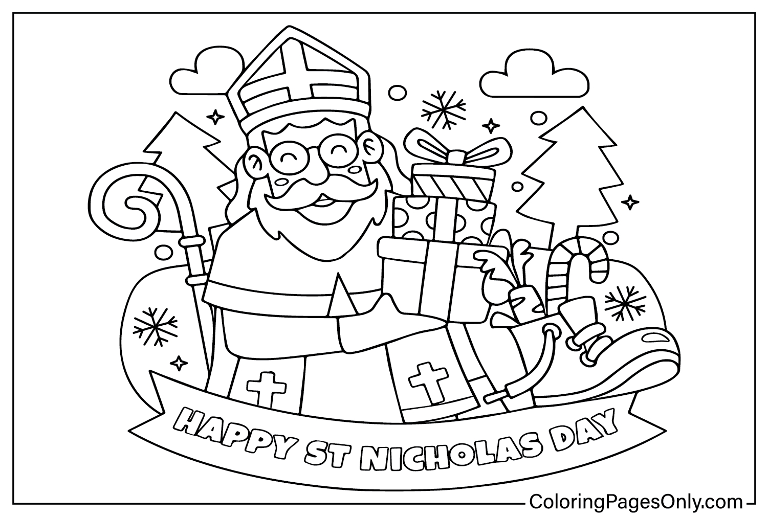 Saint Nicholas Day Coloring Page from Saint Nicholas Day