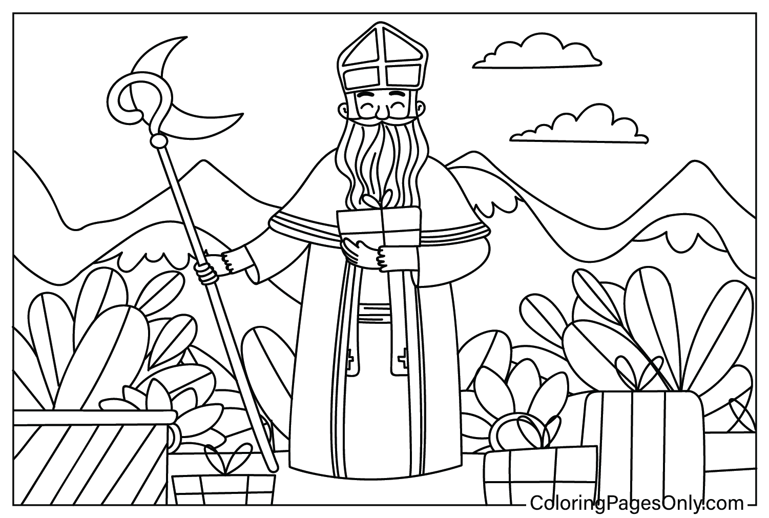 Saint Nicholas Day Coloring - Free Printable Coloring Pages