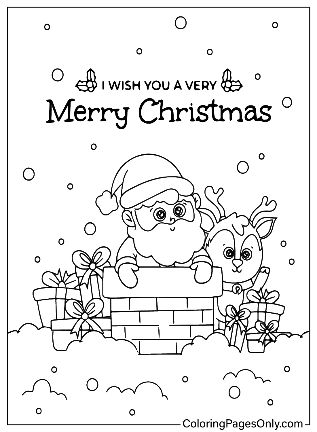 Santa Claus Coloring Page Christmas