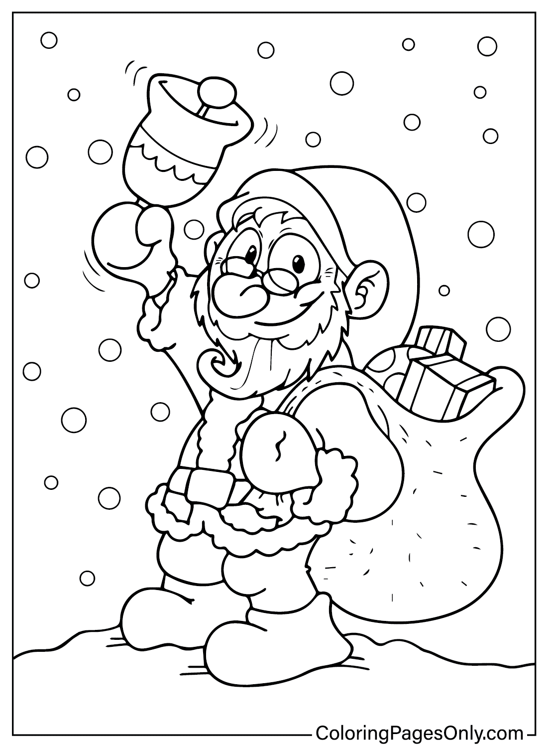 Santa Claus Coloring Page Free from Christmas 2024