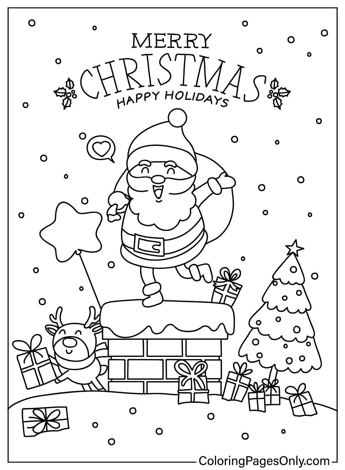 Santa Claus Coloring Page to Print