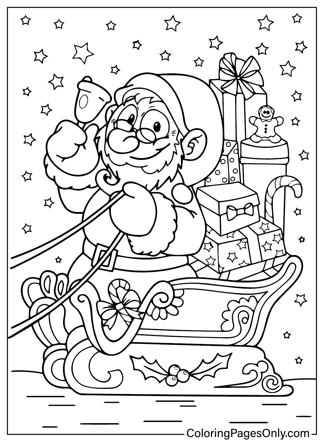 Santa Claus Coloring Pages for Adults from Christmas 2024