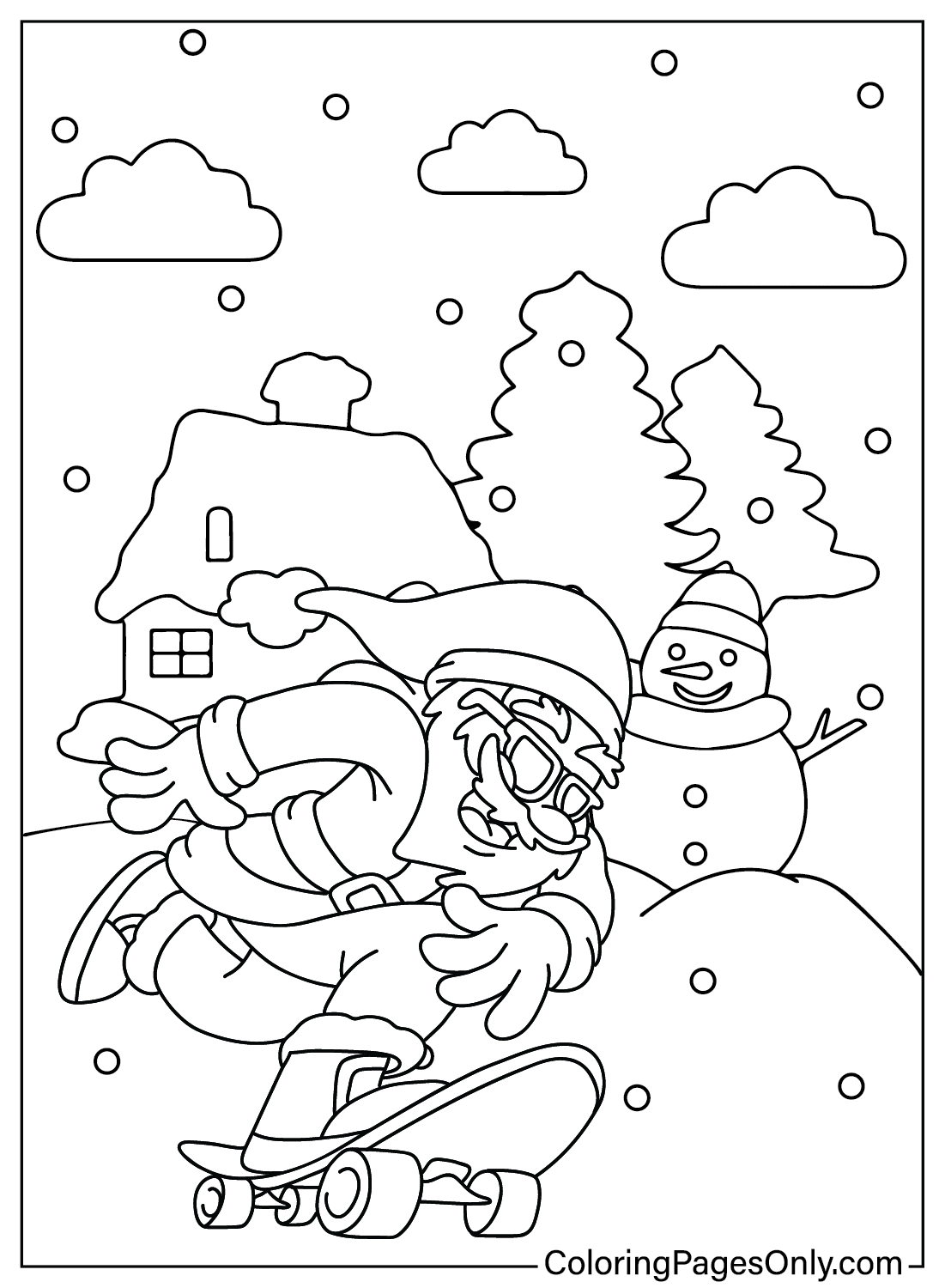 Раскраска Санта-Клаус от Санта-Клауса