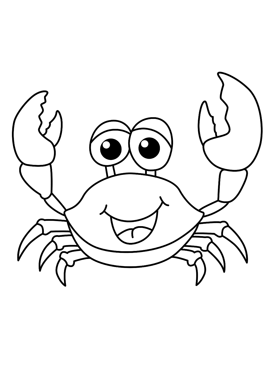 Einfache Krabbe zum Ausdrucken von Crab