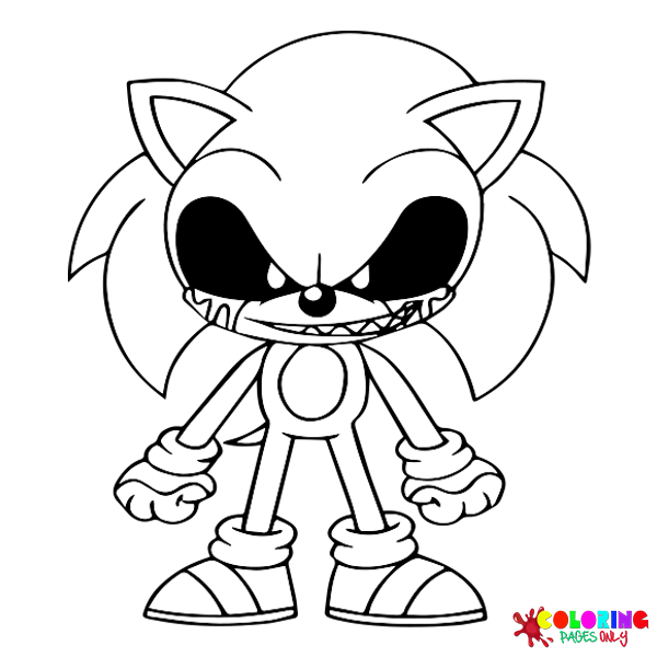 Sonic Exe Kleurplaten