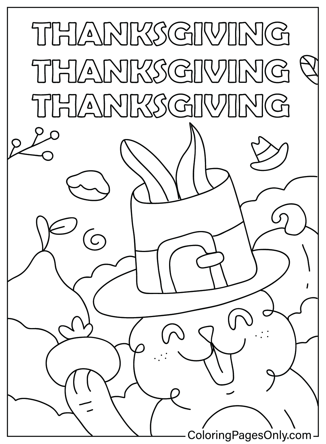Thanksgiving-Malvorlagen für Erwachsene