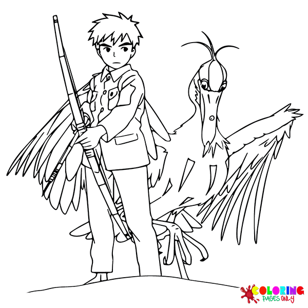 The Boy and The Heron Coloring Pages