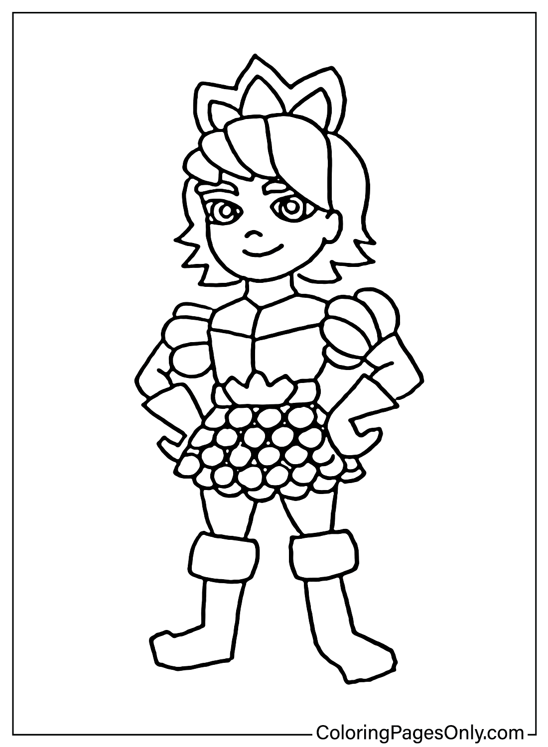The Princess Clash Of Clans Coloring Pages from Clash of Clans