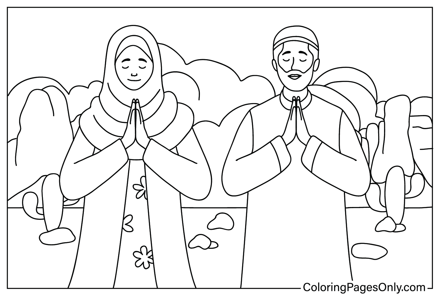 Traditional Costume Palestine Coloring Pages from Palestine