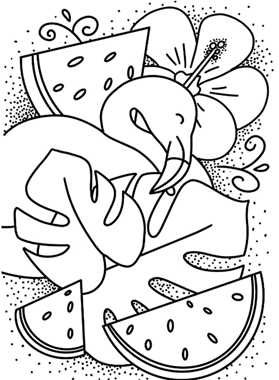 صورة البطيخ فلامنغو الاستوائية من فلامنغو