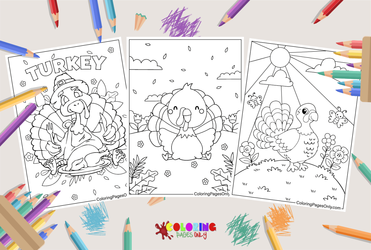 118 Free Printable Turkey Coloring Pages