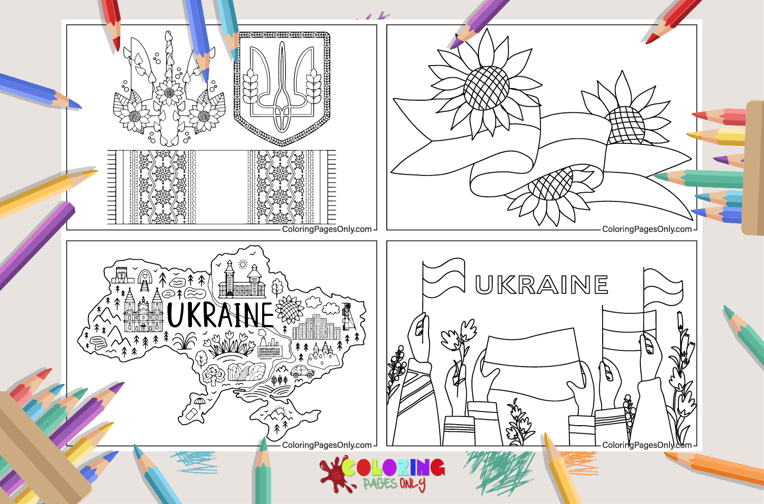 Avatar de Ucrania para colorear