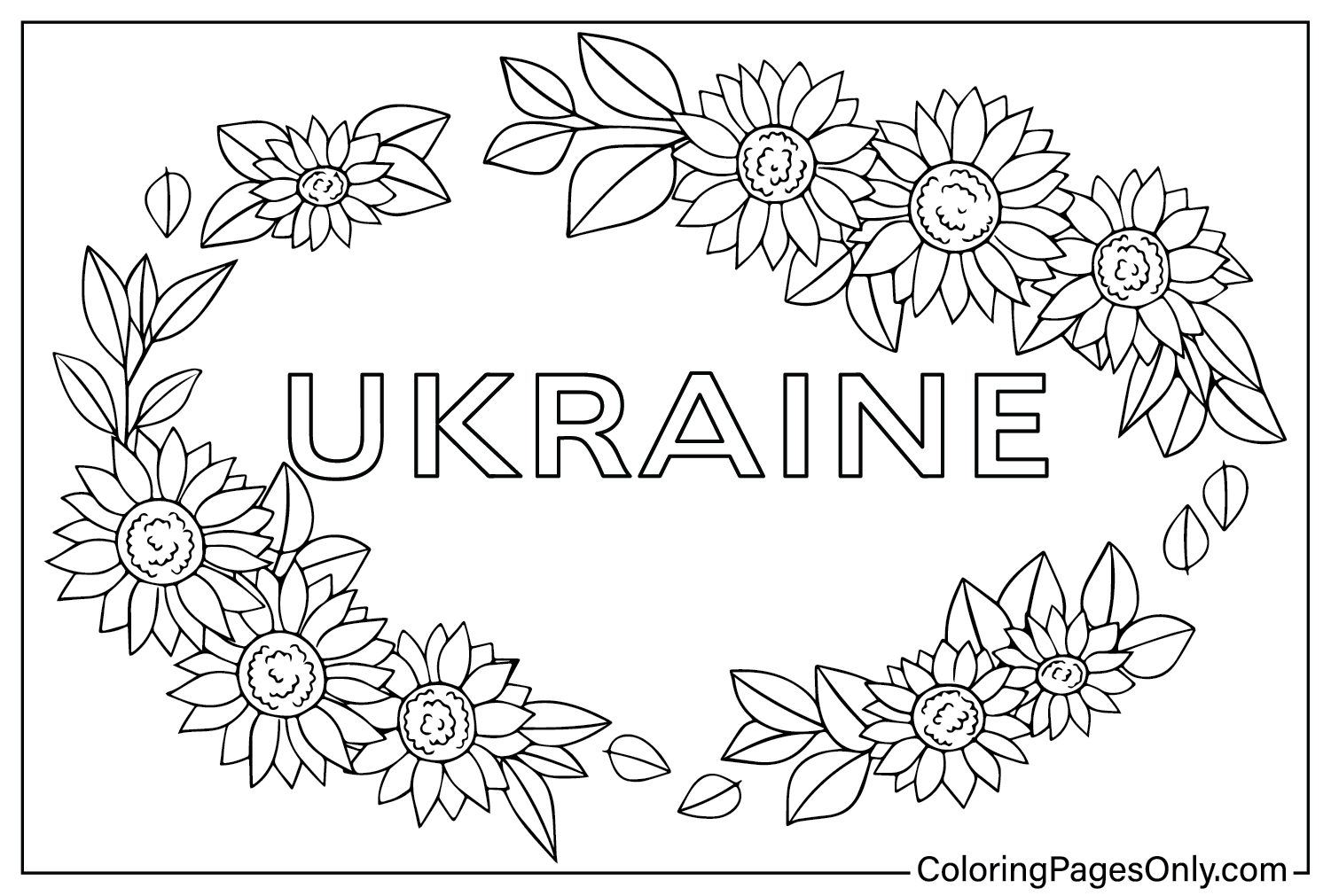 Pagina da colorare dell'Ucraina