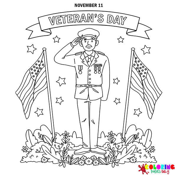Dibujos para colorear del Día de los Veteranos
