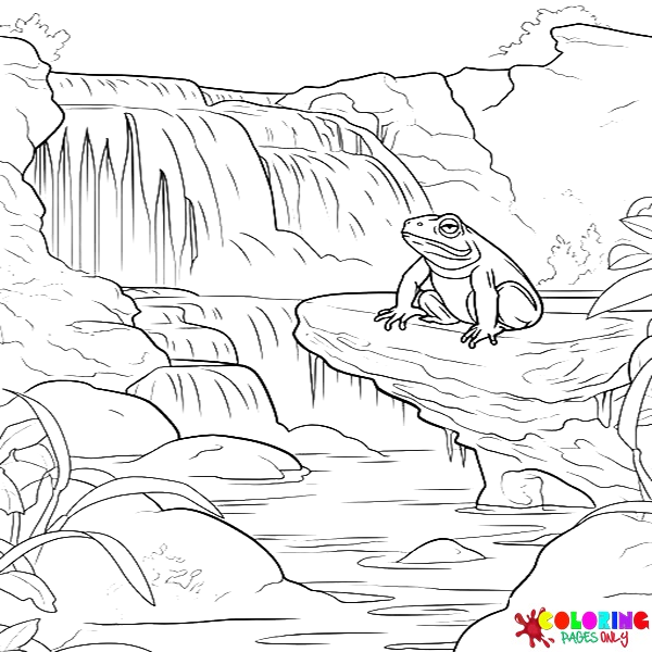 Cachoeiras para colorir