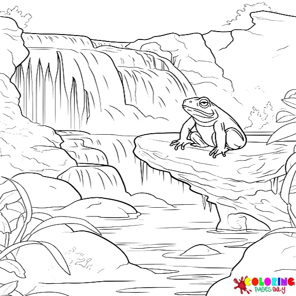 Disegni da colorare di cascate