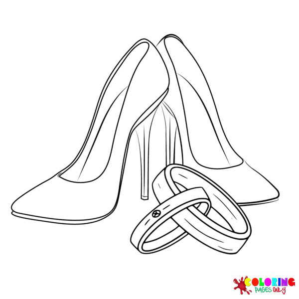 Wedding Shoes Coloring Pages