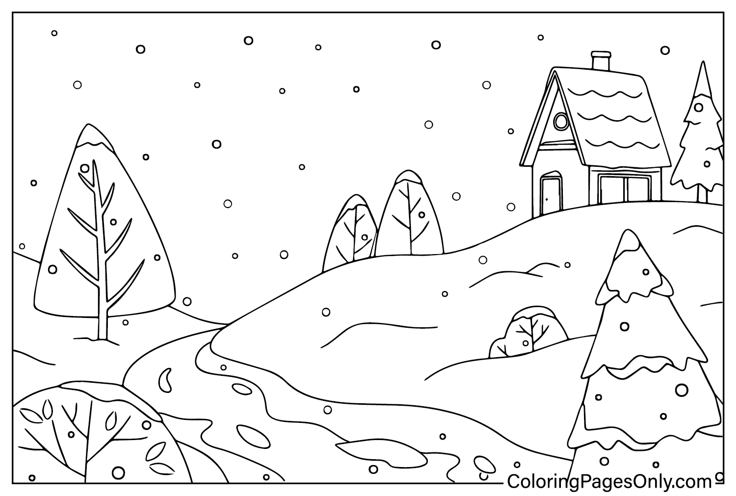 Winter Coloring Page