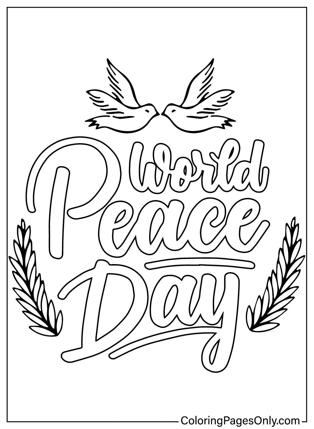 Page couleur de la Journée mondiale de la paix