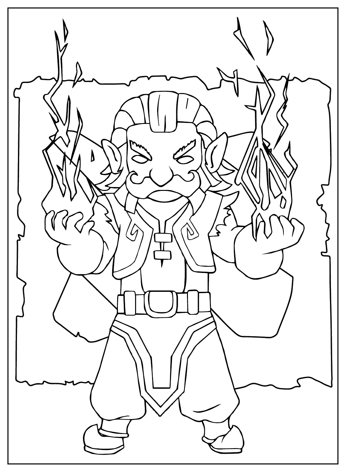 Zeus Coloring Page from Dota 2
