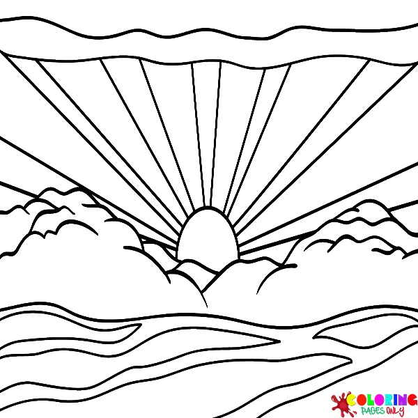 Sunset Coloring Pages