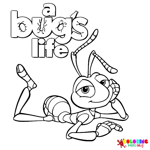 Dibujos para colorear de la vida de un insecto