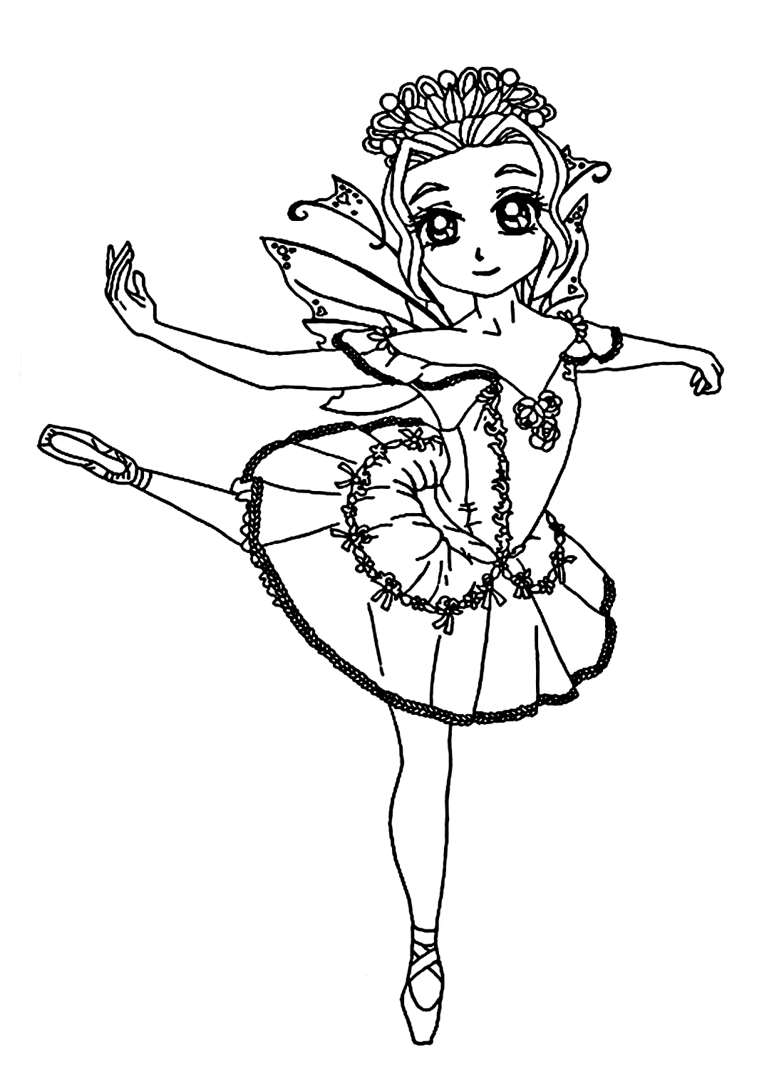 Una pequeña imagen de niña bailarina