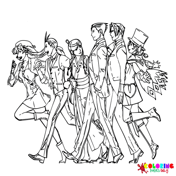 Ace Attorney Coloring Pages