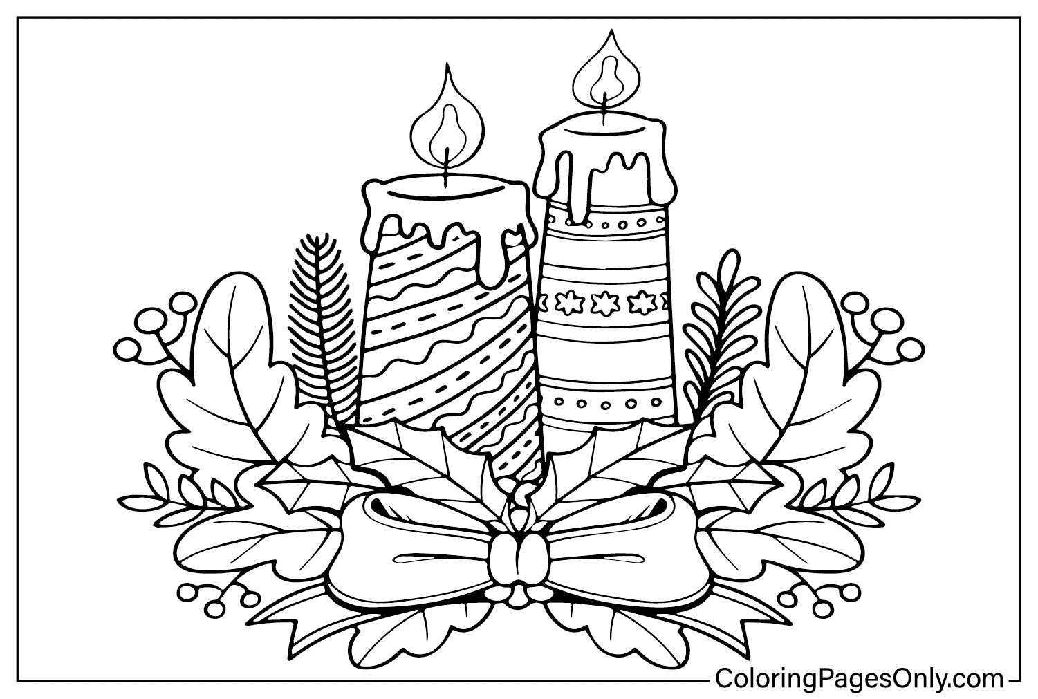 Advent Wreath Coloring Page Free from Advent Wreath