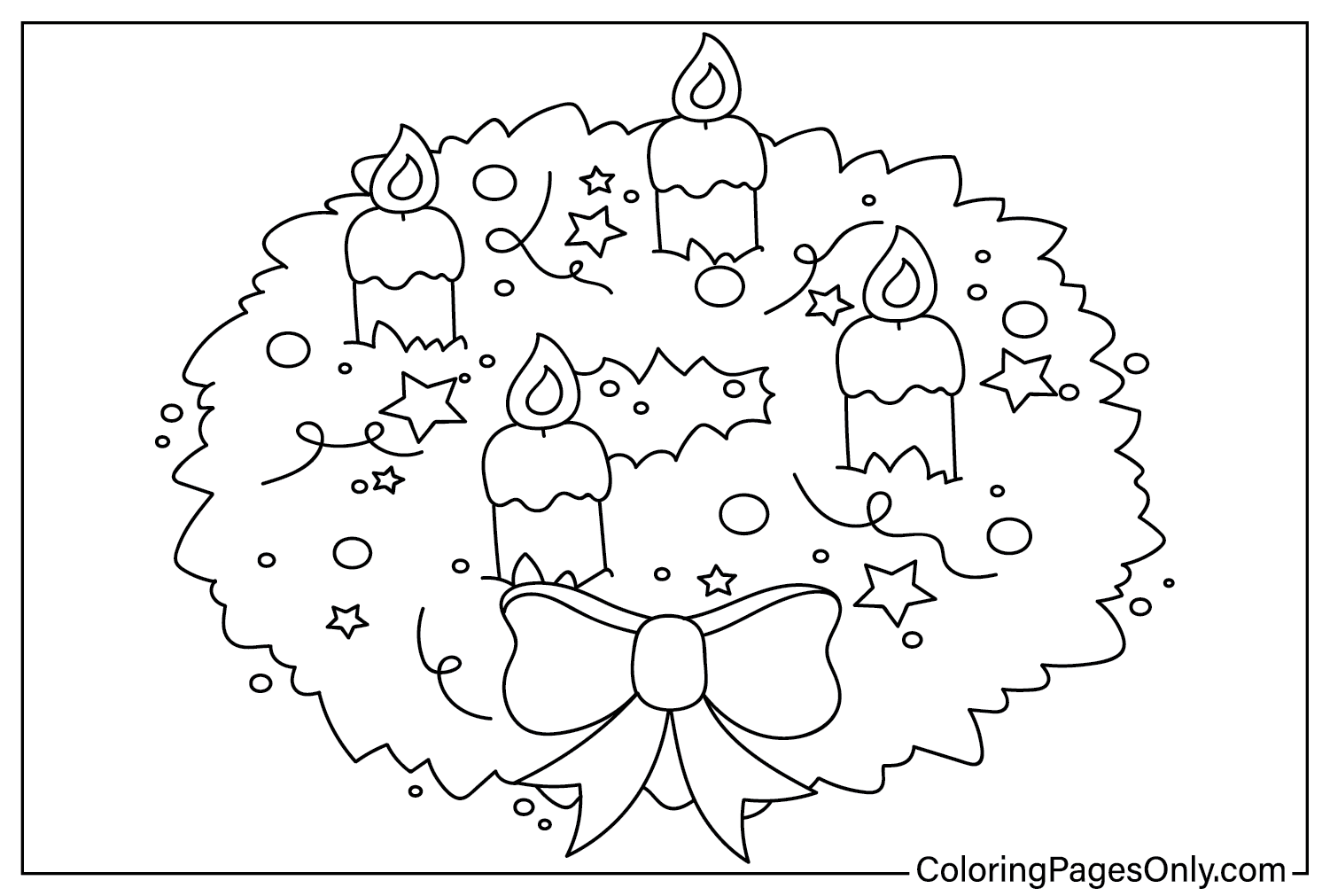 Advent Wreath Coloring Pages to for Kids from Advent Wreath