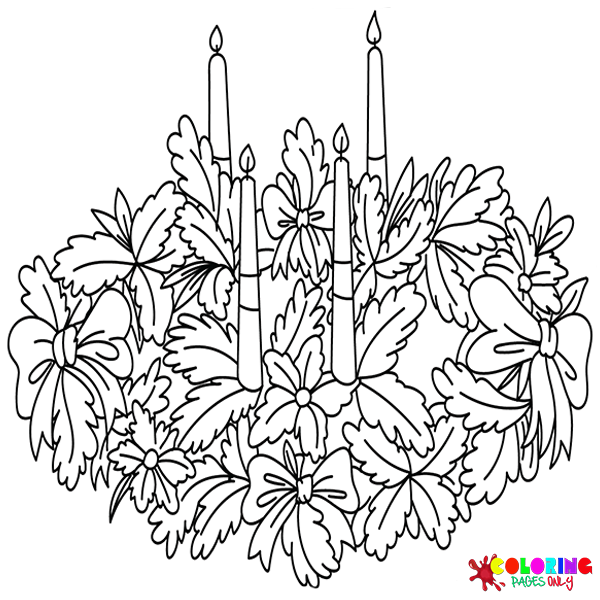 Advent Wreath Coloring Pages
