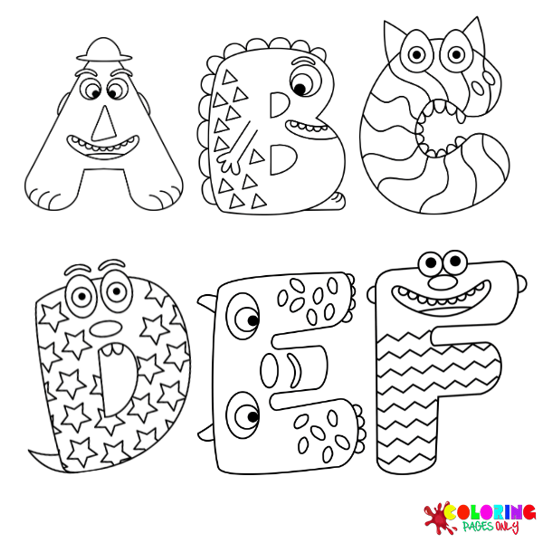 Desenhos para colorir do alfabeto