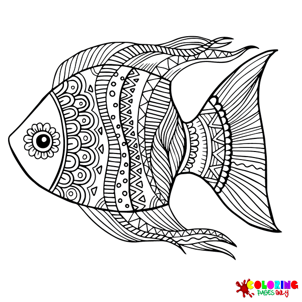 Desenhos para colorir de peixe-anjo